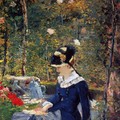 Young Woman in the Garden - 1880 - Private collection - Painting - oil on canvas.jpg